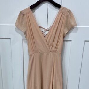 Prom dress, blush color, size S